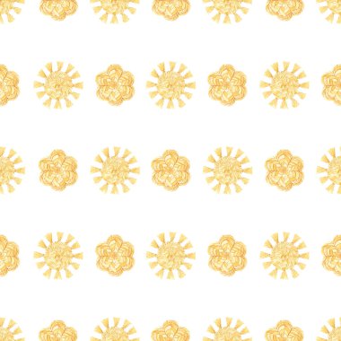 Soyut güneş pürüzsüz desen. El çizimi karalama güneşi