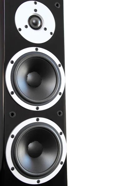 Black audio speakers — Stock Photo, Image