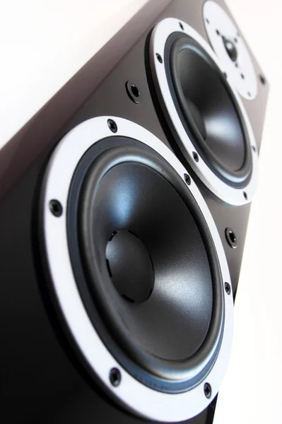 Black audio speakers — Stock Photo, Image