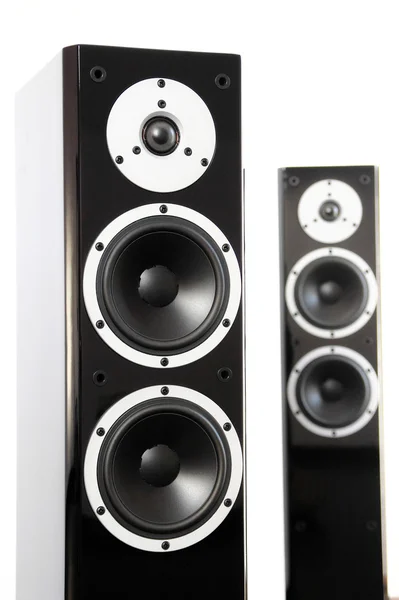 Black audio speakers — Stock Photo, Image