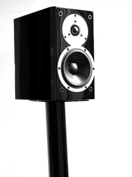 Black audio speakers — Stock Photo, Image