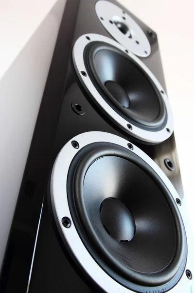 Black audio speakers — Stock Photo, Image