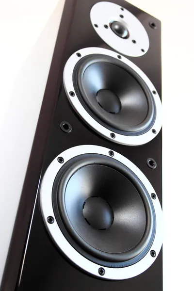 Black audio speakers — Stock Photo, Image