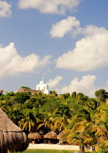 San Francisco de Asis Chapel, Xcaret, Mexico — Stock Photo, Image