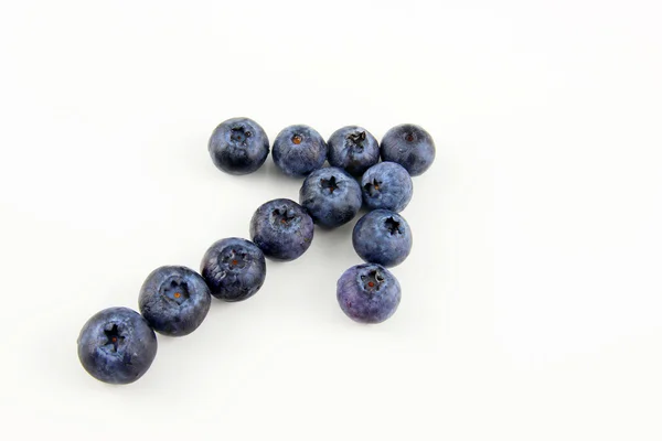 Blueberries in a shape of an arrow — Stock Photo, Image