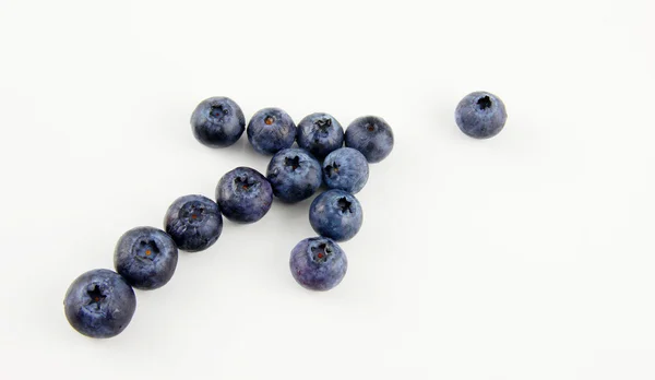 Blueberries in a shape of an arrow — Stock Photo, Image