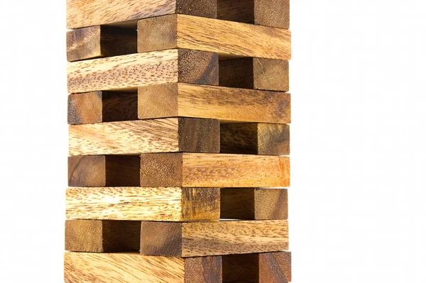 Drewniana wieża bloku gra — Zdjęcie stockowe