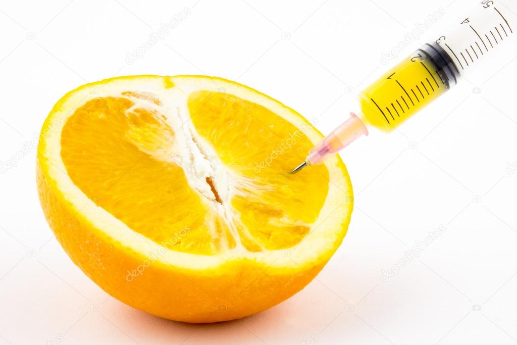 Obtaining orange juice concept
