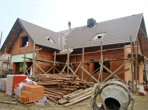 Будівництво нового будинку — стокове фото