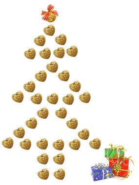 Noel hediyeleri ve kavramsal ağaç