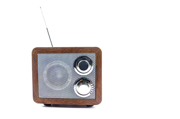 Retro tarzı mini radyo çalar — Stok fotoğraf