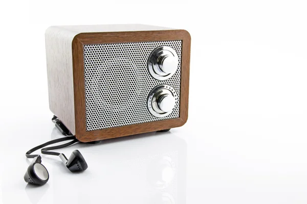 Mini rádio přehrávač ve stylu retro — Stock fotografie