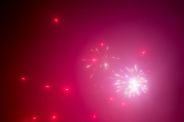 Red fireworks abstract background — Stock Photo, Image