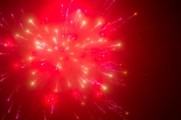 Fuochi d'artificio rossi sfondo astratto — Foto Stock