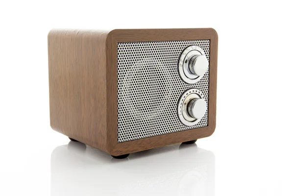 Retro tarzı mini radyo çalar — Stok fotoğraf