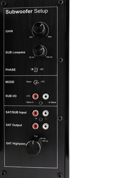 Задняя панель сабвуфера — стоковое фото