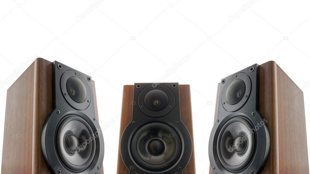Three audio speakers