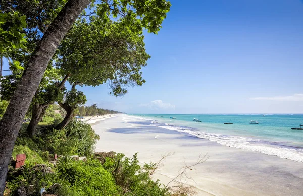 Amazing Diani Beach Seascape White Sand Turquoise Indian Ocean Kenya — Stock Photo, Image