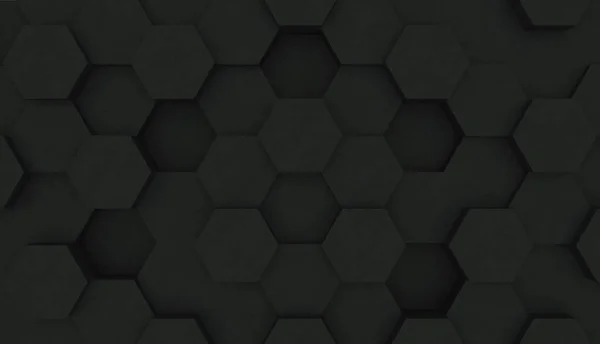 Abstrakt Hexagon Geometri Bakgrund Återgivning Enkla Primitiva Med Sex Vinklar — Stockfoto