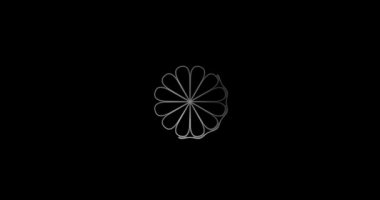 Gümüş renkli 3D mandala görüntüsü siyah arkaplan.