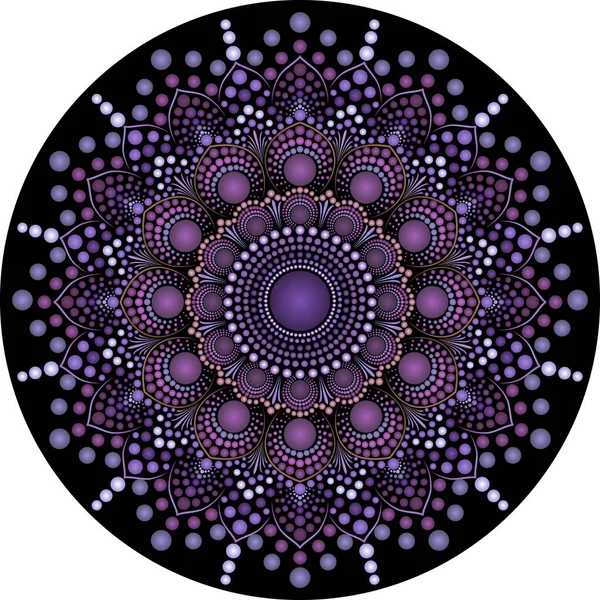 Mandala Decorativo Punto Colorido Elemento Diseño Puede Utilizar Para Tarjetas — Archivo Imágenes Vectoriales