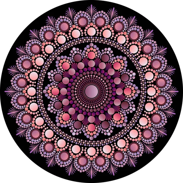 Ονειρική Κλίση Dot Mandala Μοτίβο Διάνυσμα Φόντο Για Γιόγκα Αφίσα — Διανυσματικό Αρχείο