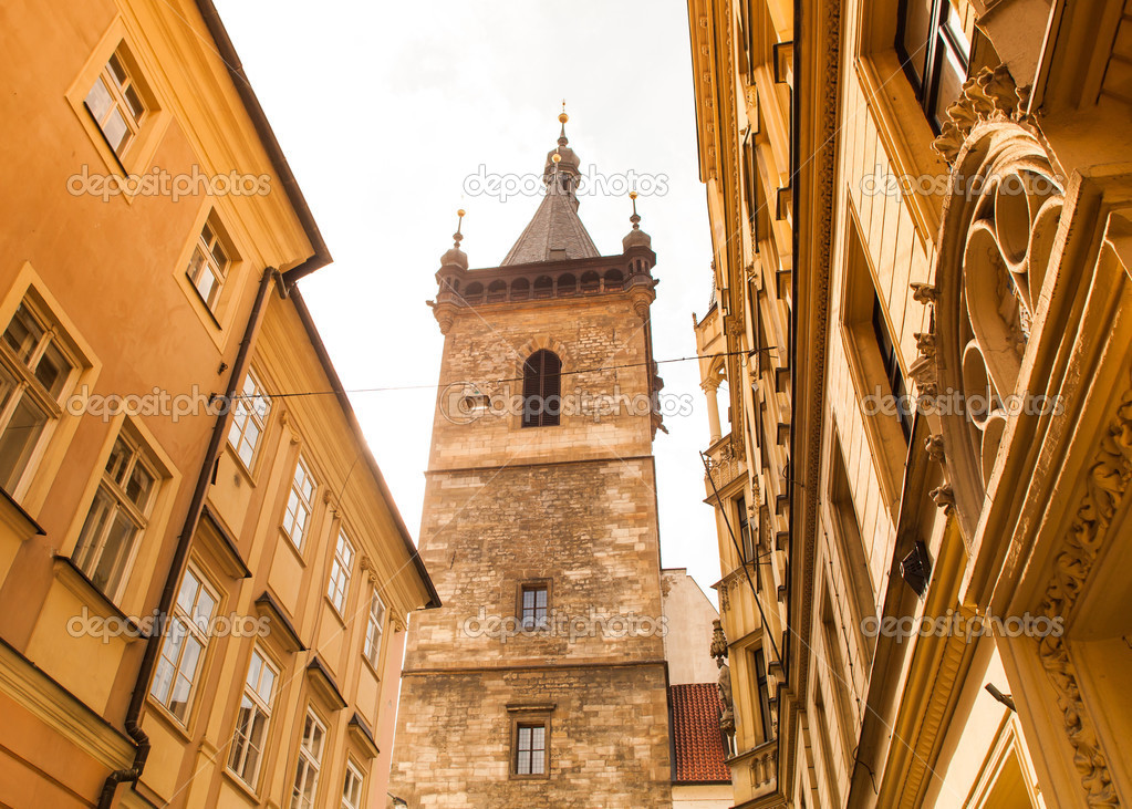 Tower in Prague city