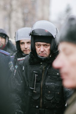 çevik kuvvet polisi euromaidan sırasında kiev, Aralık 2013 protestolar.