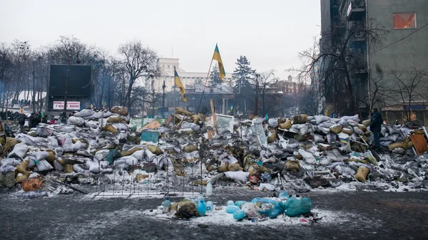 Barrikader i kiev — Stockfoto