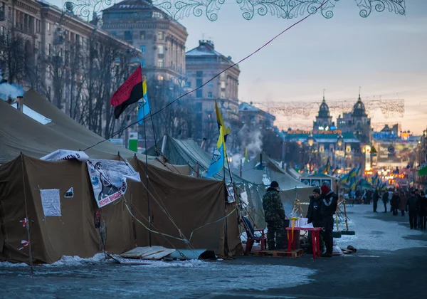 Protestantes em Kiev — Fotografia de Stock