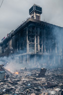 Kiev, Ukrayna, meydan, Bina yandı