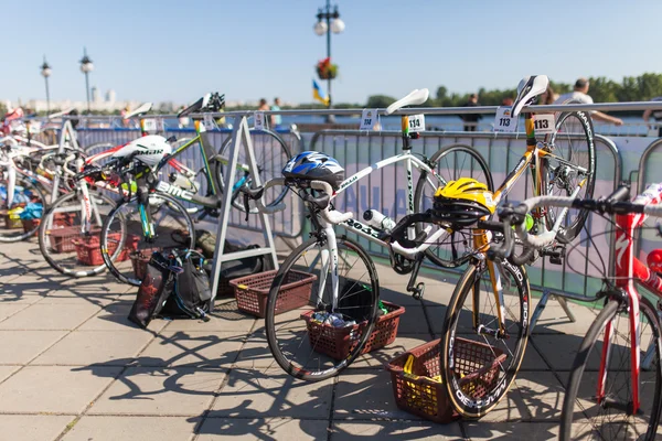 Bicicletas na corrida — Fotografia de Stock