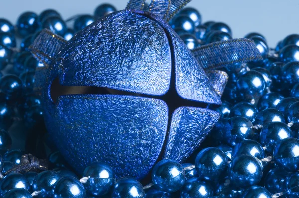 Blue christmas bell — Stockfoto