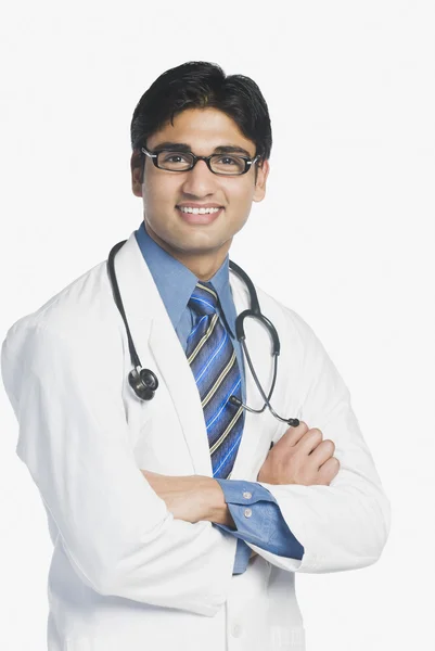 Portrait of a doctor smiling — Stock Photo, Image