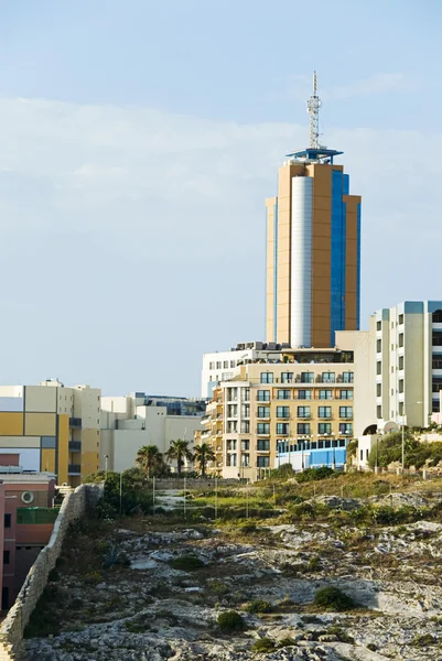 Buildings in a city, Portomaso Tower — Stock Photo, Image