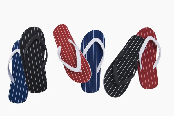 Trei perechi de flip-flops — Fotografie, imagine de stoc