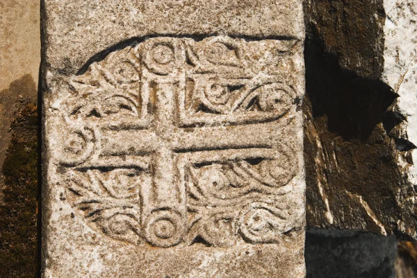 Carving on a column, Athens — Stock Photo, Image