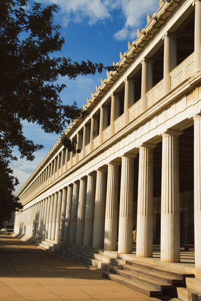 Colonnade of an ancient museum, Stoa of Attalos