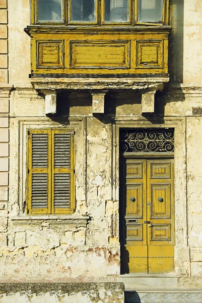 Фасад здания, Валетта — стоковое фото