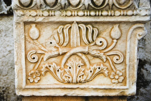 Carving on a wall, Stoa of Attalos — Stock Photo, Image