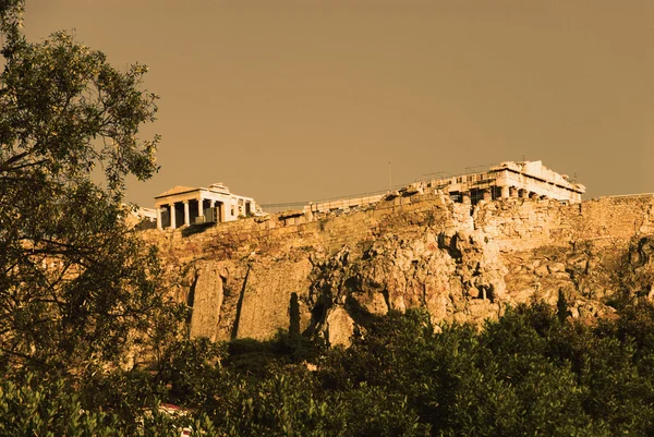 废墟中一座堡垒，雅典卫城 — 图库照片