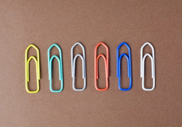 Paper clips in a row — Stock Photo, Image