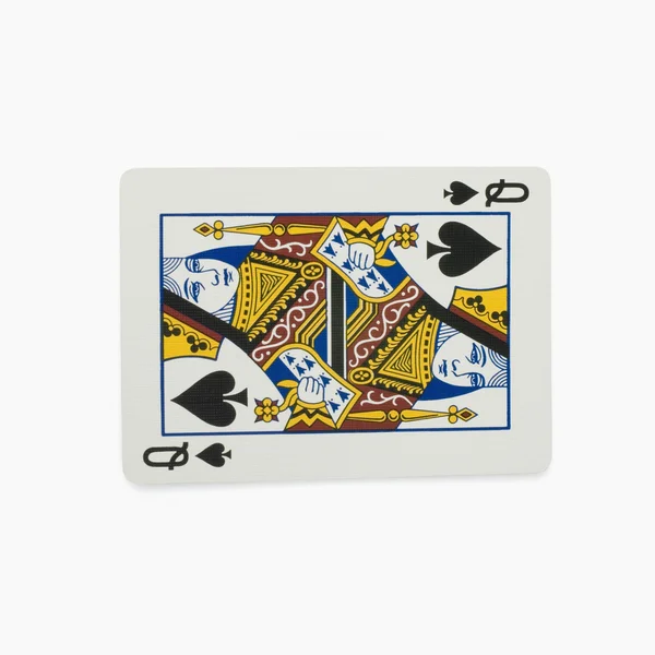 Ratu sekop bermain kartu — Stok Foto