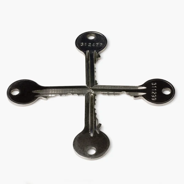 Krzyż kształt z klawiszy — Zdjęcie stockowe