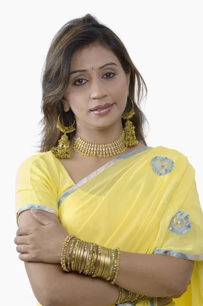 Woman wearing a sari — Stock Photo, Image