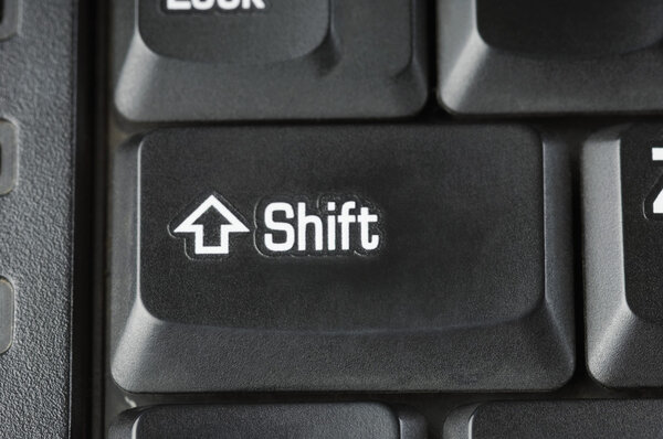 Shift key of a computer keyboard
