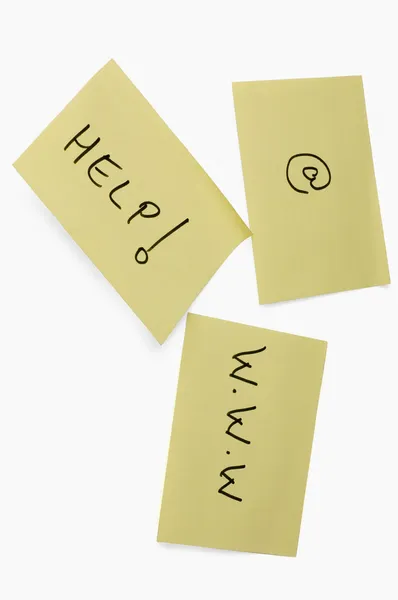 Help text and at symbol with www — Stock Photo, Image