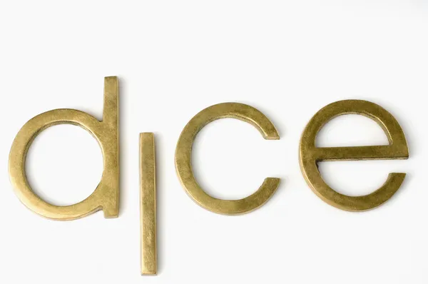 Dice text — Stockfoto