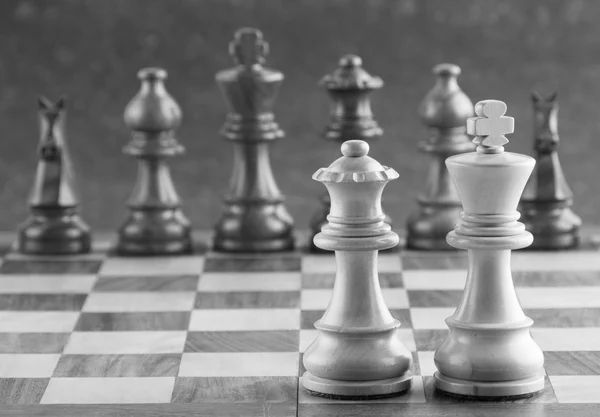 Chess pieces on a chessboard — Stock Photo, Image