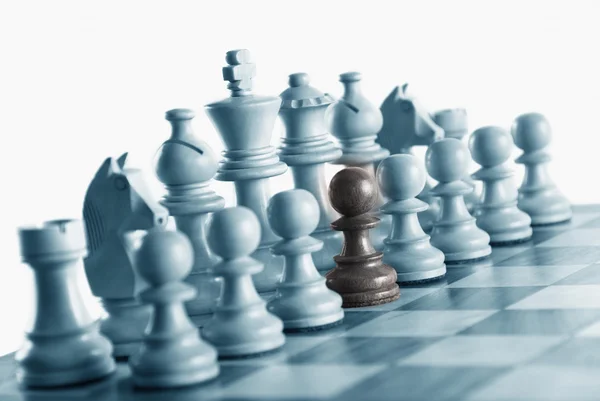 Chess pieces on a chessboard — Stock Photo, Image